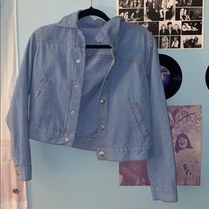 corduroy jean jacket, light blue